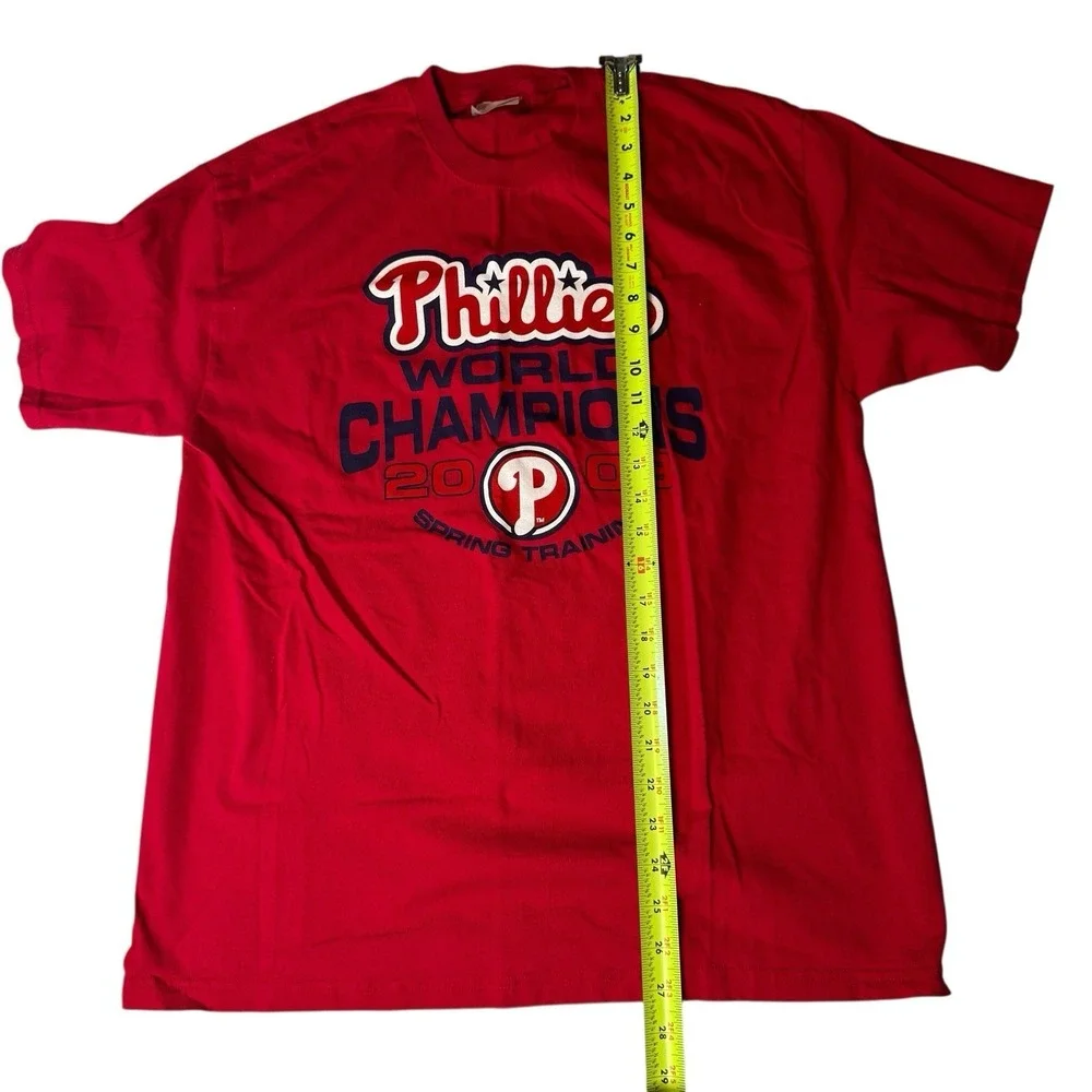 Philadelphia Phillies 2009 World Champions T Shirt Red MLB Spring Training Hanes